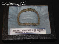 Revolutionary War shoe buckle, c. 1775, dug Wilmington, NC      