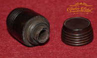 Soldier's Rosewood "Barrel" Traveling Inkwell, as in books and museums    
