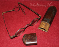 Original pair of Revolutionary War Spectacles with case, ca. 1760             