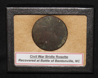 Civil War Bridle Rosette, recovered at the Battle of Bentonville, NC