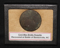 Civil War Bridle Rosette, recovered at the Battle of Bentonville, NC (SOLD)