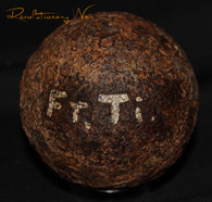 Revolutionary War 6-pouder cannonball, recovered at Fort Ticonderoga