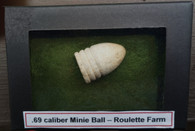Large .69 caliber Bullet recovered at the Roulette Farm, Antietam