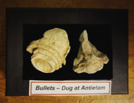 Fired bullets, dug behind the Dunker Church, Antietam (SOLD)