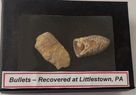 Two fired Civil War bullets from Gettysburg Campaign, Littlestown, PA (SOLD)