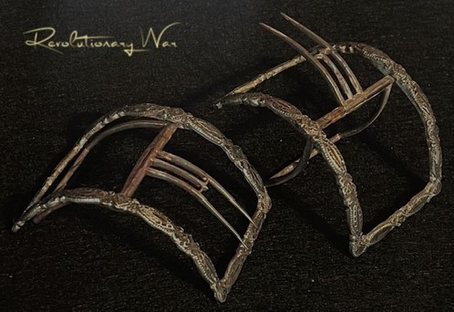 RARE Matched set of maker-marked Revolutionary War shoe buckles