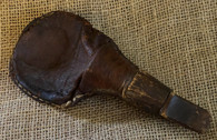Revolutionary War hand-sewn leather shot bag, as in museums and books (ON HOLD,MR)