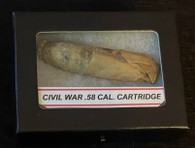 Civil War original Paper-wrapped .58 caliber cartridge w/string