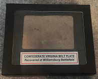 Rectangular Brass Confederate Virginia Belt Plate, recovered at Williamsburg, VA