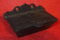Civil War Cast-iron Barracks Match Safe, dated 1864, as in book (SOLD)