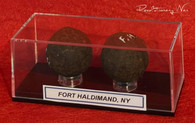 Revolutionary War Canister balls recovered at Ft. Haldimand, NY