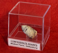 Confederate Ringtail Sharps Bullet, recovered at the Weikert Farm, Gettysburg