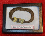 Original Civil War Hair Bracelet w/gold fittings (SOLD)