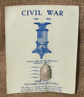 Packaged bullet dug at the Antietam Battlefield