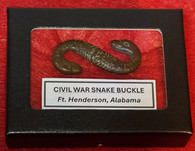 Civil War Snake buckle, recovered at Ft. Henderson, Alabama