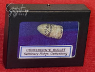Civil War Confederate Bullet, recovered at Seminary Ridge, Gettysburg