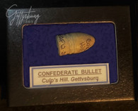 Civil War Confederate bullet, recovered at Culp’s Hill, Gettysburg