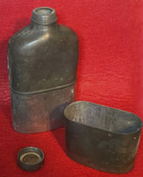 Original Civil War Pewter Whiskey flask, as in books and museums