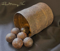 Revolutionary War Artillery 12-pounder Canister Shell, found at Lake Champlain, NY (ON HOLD)