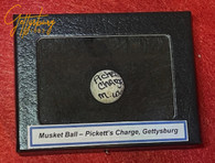 Civil War .69 caliber lead ball from Pickett’s Charge, Gettysburg