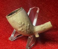 RARE – Irish motif shamrock pipe dug in Virginia (ON HOLD,MR)