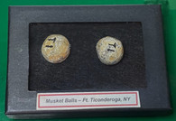 Revolutionary War musket balls, recovered at Fort Ticonderoga, NY (SOLD)