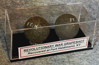 Revolutionary War Artillery Grapeshot balls, dug at Ft. Haldimand, NY