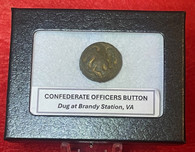 Civil War Confederate Officer’s coat button, recovered at Brandy Station Battlefield