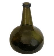 Rare 18th century Onion Bottle, as in books and museums