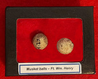 French & Indian War Musket balls, recovered from Ft. William Henry, NY (SOLD)