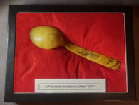 Hand-carved Revolutionary War horn spoon, dated “1771”, as in museums