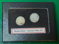 Two Revolutionary War musket balls, recovered at German Flatts (SOLD)