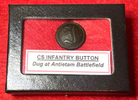 Confederate Script “I” Infantry Button, recovered from the Antietam Battlefield