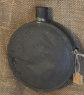 Confederate Tin Drum Canteen, belonged to a soldier in 27th Arkansas Infantry
