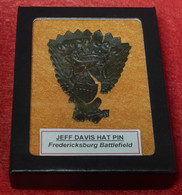 Civil War Jeff Davis Hat pin, recovered from Fredericksburg, Virginia Battlefield