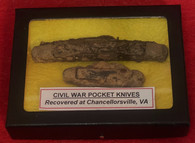 Civil War soldiers’ pocketknives, recovered at Chancellorsville VA Battlefield