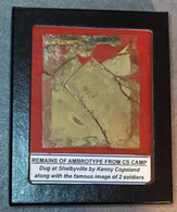 VERY RARE – Remains of Ambrotype found in the same hole as the famous image of two Louisiana soldiers