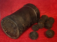 VERY RARE – Revolutionary War Artillery 4-pounder Canister Round, recovered at Lake Champlain, NY (ON HOLD,N)
