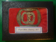 French & Indian War shoe and knee buckles, recovered at Fort William Henry