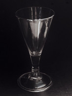 Revolutionary War era stem wine glass as in museums, circa 1740 – 1760