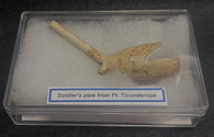 Revolutionary War soldier’s clay pipe, dug at Fort Ticonderoga