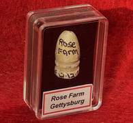 Documented Confederate bullet from the Rose Woods, Gettysburg