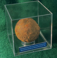 Revolutionary War 4-pounder cannonball, recovered along the Pamunkey River, VA