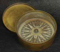 Rare brass-cased Floating-card Nautical Compass, circa 1810 - 1850
