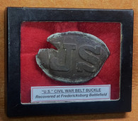 Original Civil War “US” oval belt plate, dug at Fredericksburg, VA Battlefield