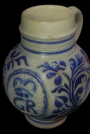 VERY RARE – Westerwald Jug with “GR” under the crown, circa 1714-1727 (SOLD)