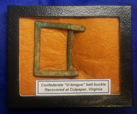 Confederate “U-tongue” Belt Buckle, recovered at Culpeper, Virginia