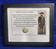 Revolutionary War documented musket ball, recovered in well at Bunker Hill in 1847 (SOLD)