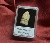 Confederate bullet recovered at McAllister Mill, Gettysburg