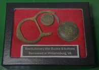 Grouping of Revolutionary War relics, recovered at Williamsburg, Virginia